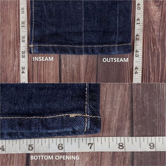 JNCO Mens Size 32X33 003 Slim Straight Embroidered Button Fly Blue Denim Jeans - Picture 15 of 15